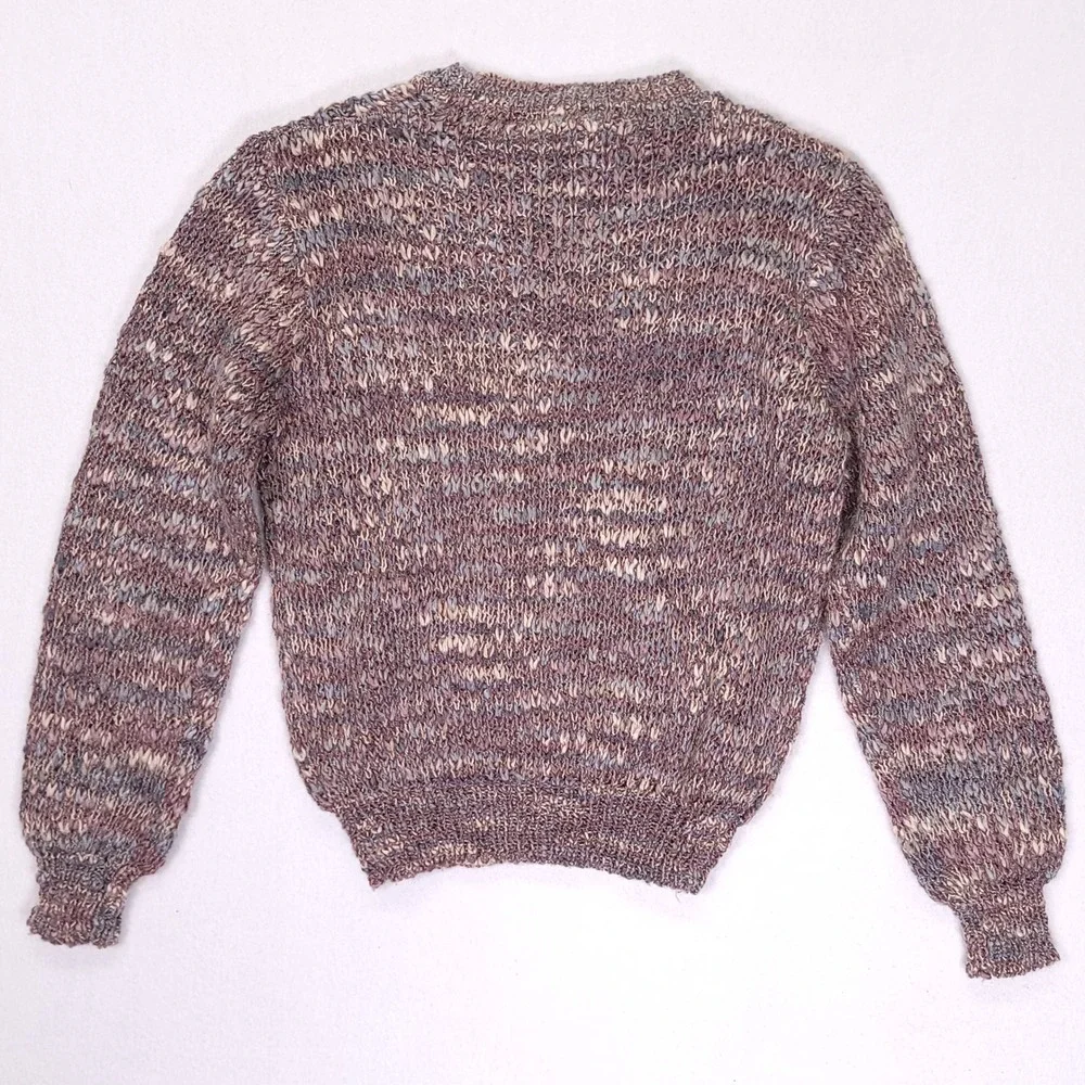 Sorrento Knits‎ for Fairweather Vintage Marled Purple Crewneck Sweater Large